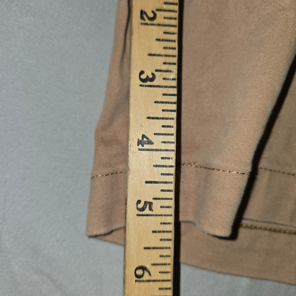 Banana Republic Chino Shorts 12 Women Tan Khaki Stretch Cotton Mid Rise Classic - Picture 4 of 7
